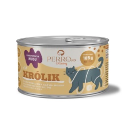 PERROland CATering Królik - karma mokra dla kota mus 185g