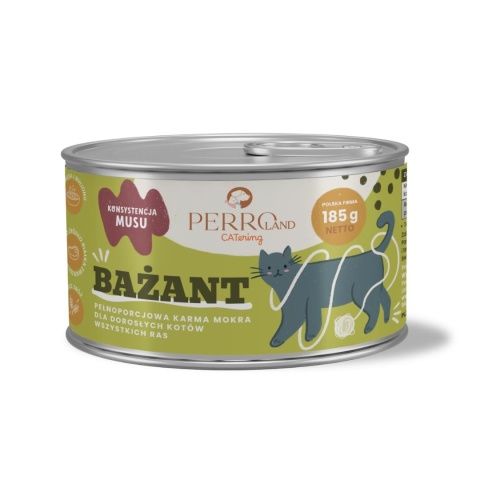 PERROland CATering Bażant - karma mokra dla kota monobiałkowa 185g