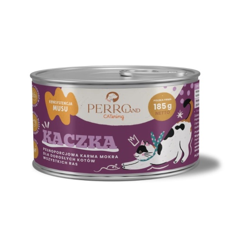 PERROland CATering Kaczka - karma mokra dla kota monobiałkowa 185g