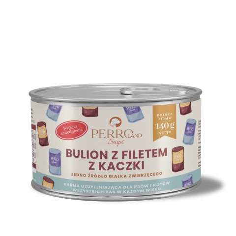 PERROland Soups Bulion z filetem z kaczki dla psa i kota 140g