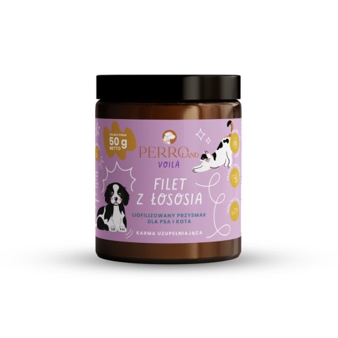 PERROland Voila Filet z łososia liofilizowany przysmak dla psa i kota 50g