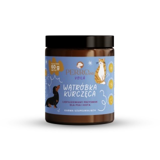 PERROland Voila Wątróbka kurczęca liofilizowany przysmak dla psa i kota 60g