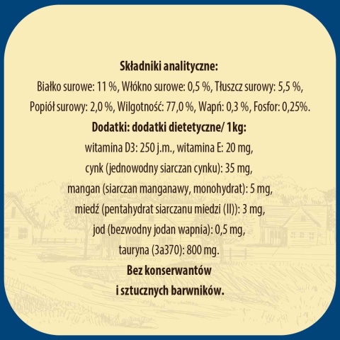 PUPIL Natural Cat cielęcina z wątróbką z kurczaka - mokra karma dla kota 400g