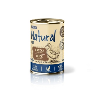 PUPIL Natural Cat kaczka z wątróbką - mokra karma dla kota 400g