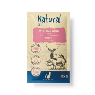 PUPIL Natural wieprzowina z jeleniem - karma dla kota 85g