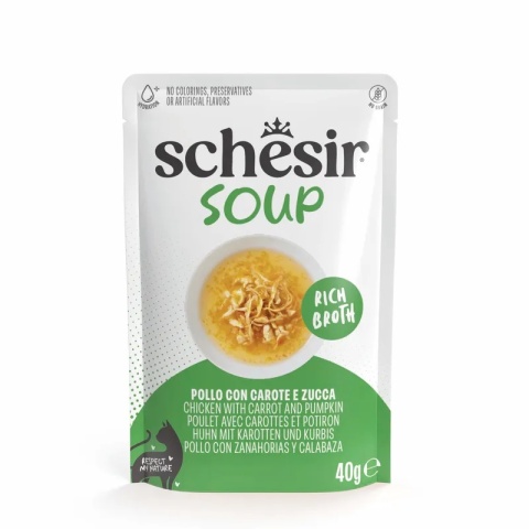 Schesir Soup zupa dla kota kurczak z dynią w bulionie 40g
