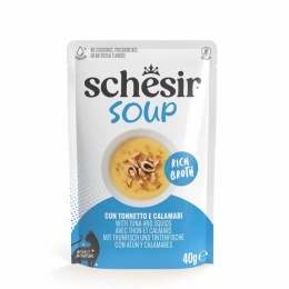 Schesir Soup zupa dla kota tuńczyk z kalmarami w bulionie 40g