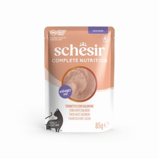 Schesir Tuna Salmon Mousse tuńczyk łosoś mus - karma dla kota 85g