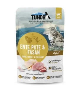 TUNDRA Kaczka, indyk i bażant 85g saszetka dla kota