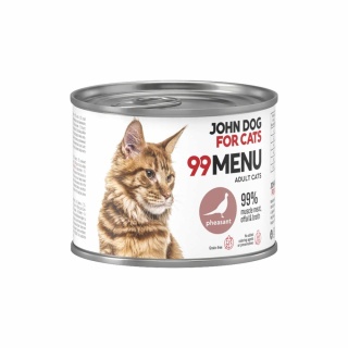 99 MENU John Dog for Cats kurczak i bażant - karma mokra dla kota 200g