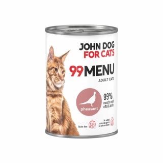 99 MENU John Dog for Cats kurczak i bażant - karma mokra dla kota 400g