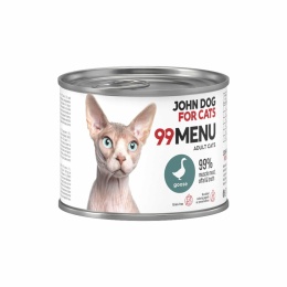 99 MENU John Dog for Cats kurczak i gęś - karma mokra dla kota 200g