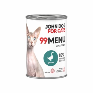 99 MENU John Dog for Cats kurczak i gęś - karma mokra dla kota 400g