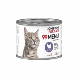 99 MENU John Dog for Cats kurczak i indyk - karma mokra dla kota 200g