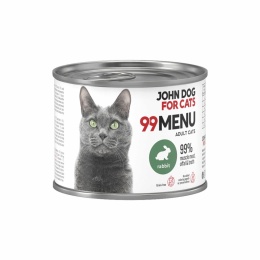99 MENU John Dog for Cats kurczak i królik - karma mokra dla kota 200g