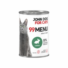 99 MENU John Dog for Cats kurczak i królik - karma mokra dla kota 400g