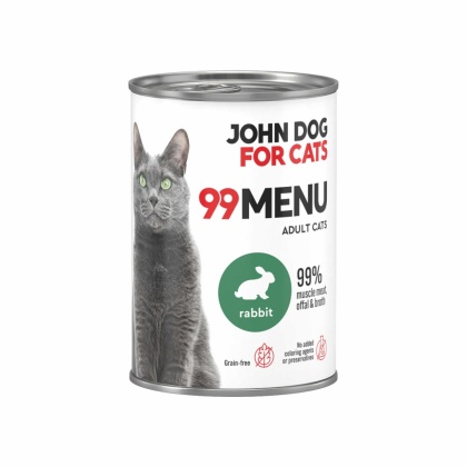 99 MENU John Dog for Cats kurczak i królik - karma mokra dla kota 400g