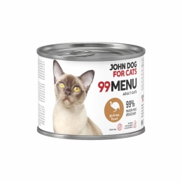 99 MENU John Dog for Cats kurczak i perliczka - karma mokra dla kota 200g