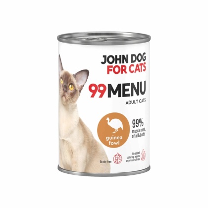 99 MENU John Dog for Cats kurczak i perliczka - karma mokra dla kota 400g