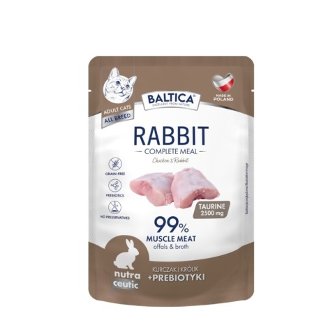 BALTICA NUTRACEUTIC kurczak z królikiem - karma dla kota 100g