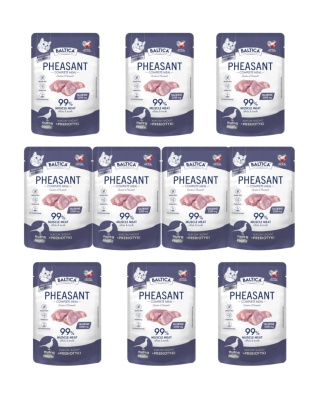 BALTICA NUTRACEUTIC kurczak z bażantem zestaw 10x100g karma dla kota