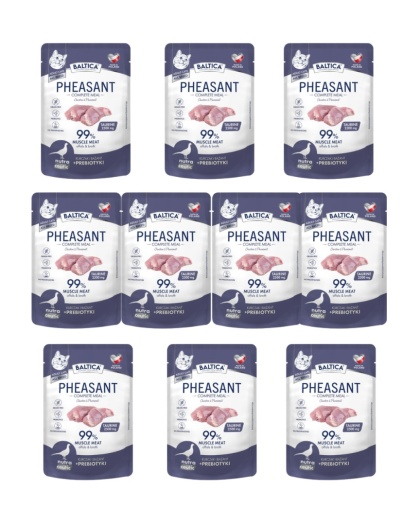 BALTICA NUTRACEUTIC kurczak z bażantem zestaw 10x100g karma dla kota