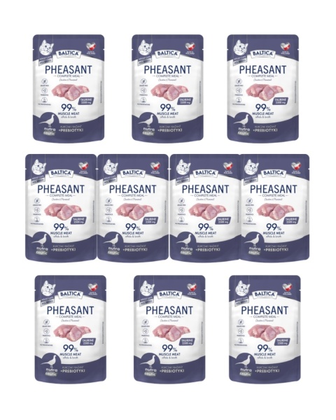 BALTICA NUTRACEUTIC kurczak z bażantem zestaw 10x100g karma dla kota