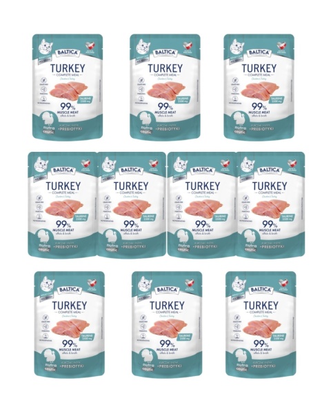 BALTICA NUTRACEUTIC kurczak z indykiem zestaw 10x100g karma dla kota