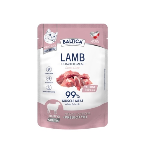 BALTICA NUTRACEUTIC kurczak z jagnięciną - karma dla kota 100g