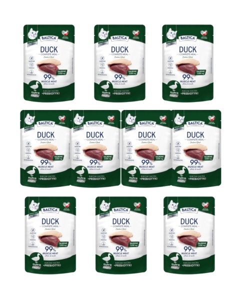 BALTICA NUTRACEUTIC kurczak z kaczką zestaw 10x100g karma dla kota