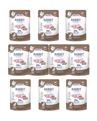 BALTICA NUTRACEUTIC kurczak z królikiem zestaw 10x100g karma dla kota