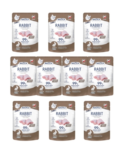 BALTICA NUTRACEUTIC kurczak z królikiem zestaw 10x100g karma dla kota