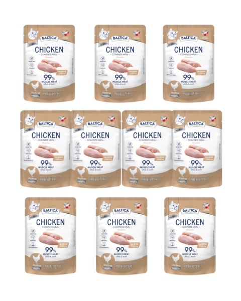 BALTICA NUTRACEUTIC kurczak zestaw 10x100g karma dla kota