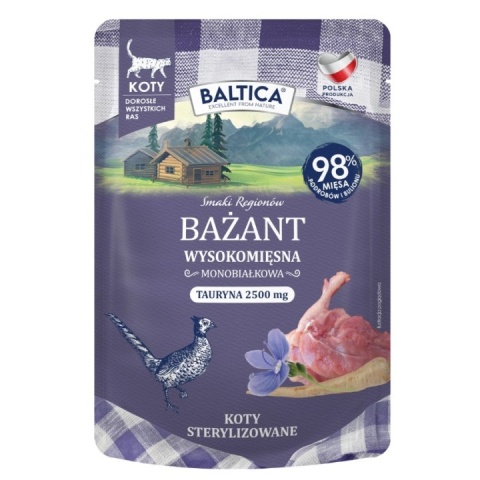 BALTICA SMAKI REGIONÓW bażant - monobiałkowa karma dla kota 100g