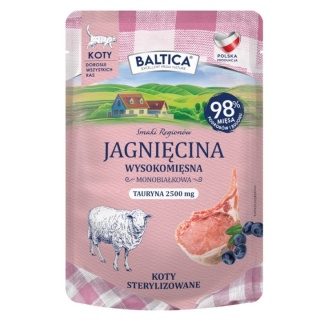 BALTICA SMAKI REGIONÓW jagnięcina - monobiałkowa karma dla kota 100g