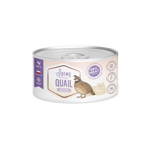 Bemo Cat Quail - karma mokra dla kota z przepiórką monoproteina 200g
