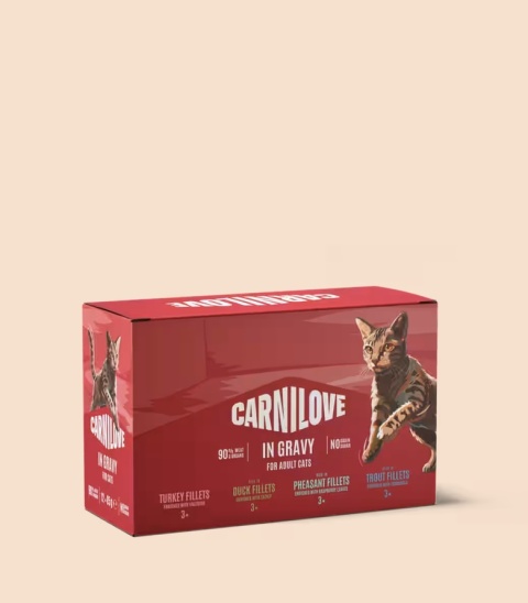 Carnilove Multipack Gravy filety w sosie 12x85g - karma mokra dla kota