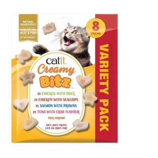 Catit Creamy Bitz mix smaków - miękki przysmak dla kota 8x12g