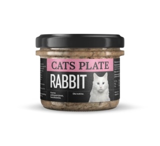 Cats Plate Królik i Indyk 180g dla kota