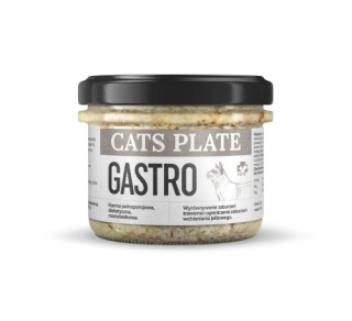 Cats Plate Vet Gastro - specjalistyczna karma dla kotów z chorobami układu trawienia 180g