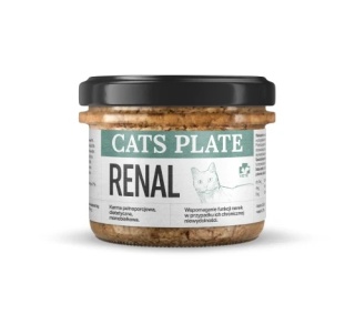 Cats Plate Vet Renal z wołowiną - specjalistyczna karma dla kotów z przewlekłą chorobą nerek 180g