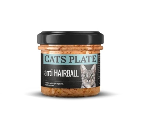 Cats Plate anti HAIRBALL Duck - karma dla kota formuła odkłaczająca 100g