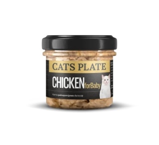 Cats Plate for Baby Chicken - karma z mięsa kurczaka dla kociąt 100g