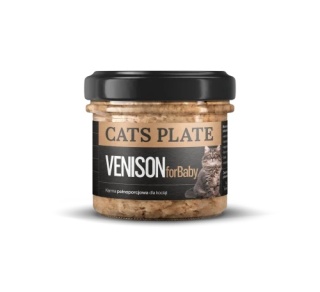 Cats Plate for Baby Venison - karma z mięsa daniela dla kociąt 100g