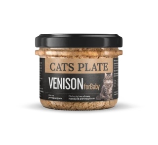 Cats Plate for Baby Venison - karma z mięsa daniela dla kociąt 180g