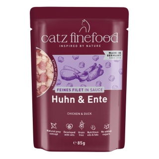 Catz Finefood Feines Filet Kurczak i kaczka fileciki w sosie - mokra karma dla kota 85g