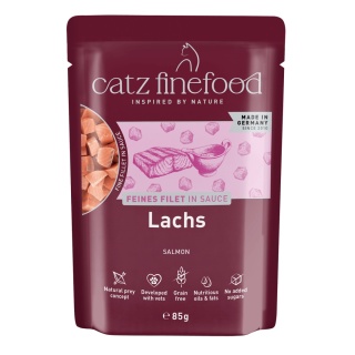 Catz Finefood Feines Filet Łosoś fileciki w sosie - mokra karma dla kota 85g