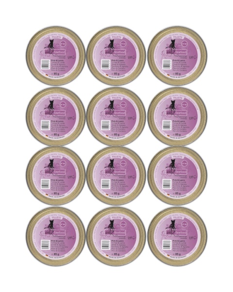 Catz Finefood Filety N.411 Zestaw Indyk i jagnięcina 12x85g dla kota