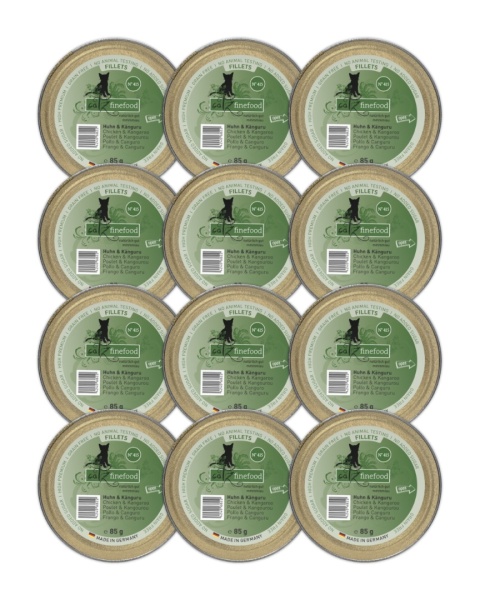Catz Finefood Filety N.415 Zestaw Kurczak i kangur 12x85g dla kota