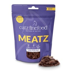 Catz Finefood Meatz Essential Mix - kurczak indyk cielęcina przysmak dla kota 45g